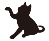 キャンパス シルエットプレート ネコ③